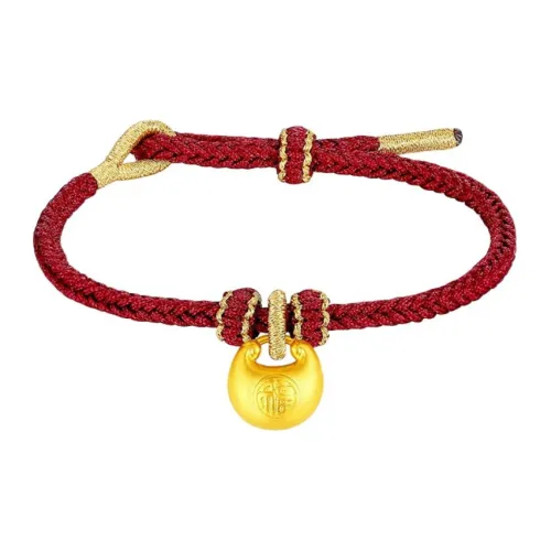 ZHIAIYONGHENG Versatile Unique Individual Niche Small Fu Pendant 999 Solid Gold Fixed Price Bracelets Unisex