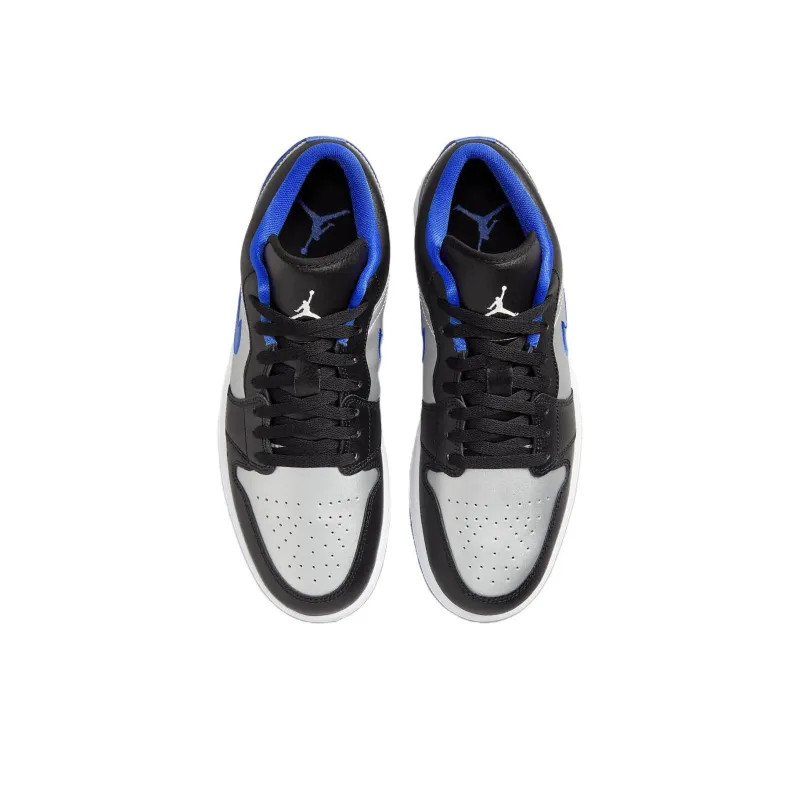 Jordan 1 Low Black Game Royal Metallic Platinum-3