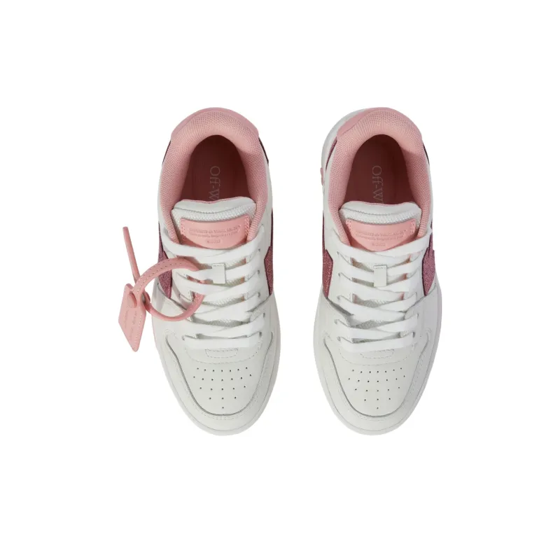 OFF WHITE Out Of Office Low Top Kids' Skateboarding Shoes White Pink Kids'-3