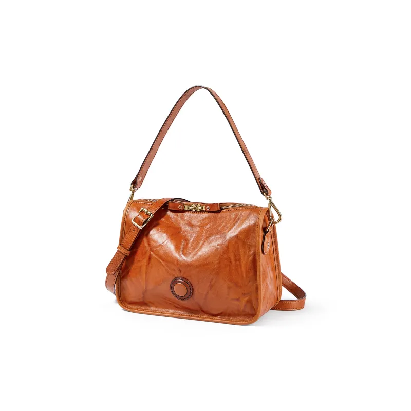 DIFENISE Top Grain Cow Leather Crossbody Bag Women's Multicolor-12