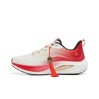 QIAODAN Non slip Wear resistant Shock Absorption Low Top Long Distance Running Running Shoes Women's White Red