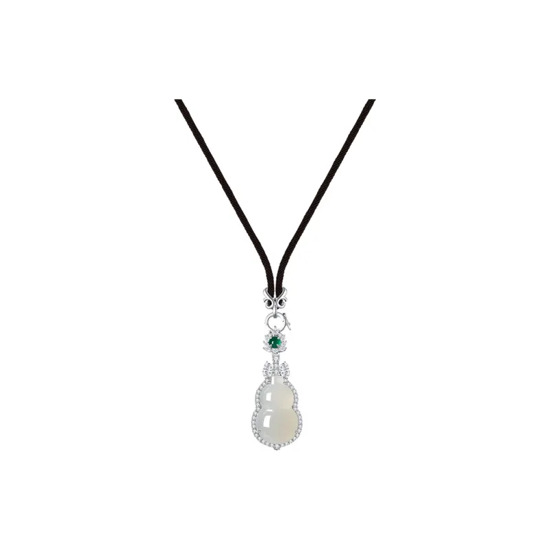 Heart Grass Chalcedony Jade Necklaces Women's-0