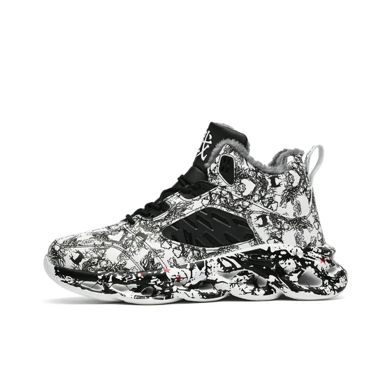 PNKE Anti-Slip And Wear-Resistant Lightweight Height Increasing Mid-Top Chunky Sneakers Men's-26