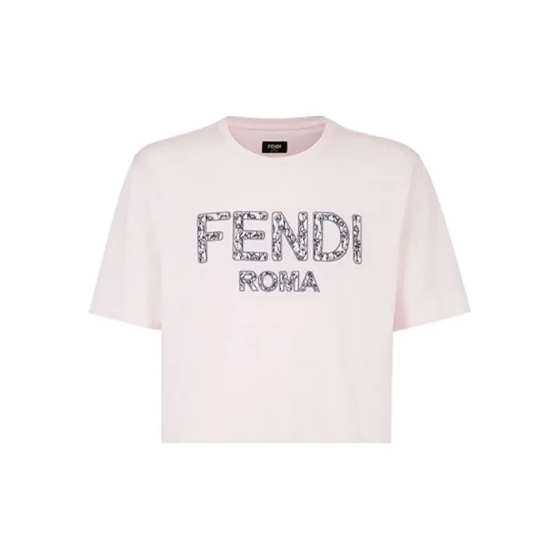 FENDI T-Shirts Men Pink-4
