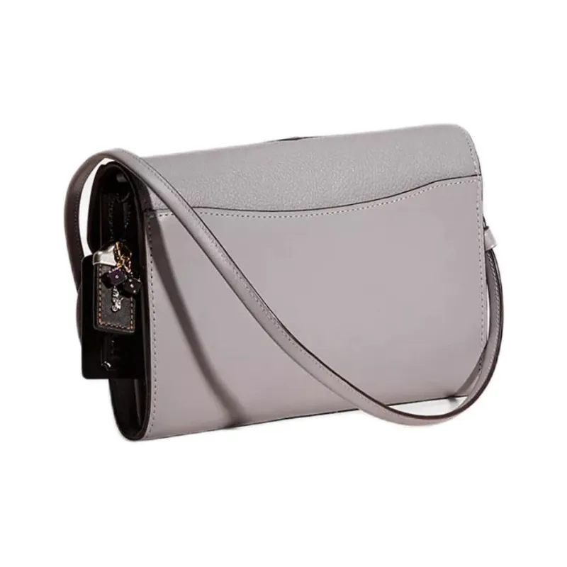 COACH Leather With Calfskin Clutch, Crossbody Bag, Shoulder Bag Trumpets Women's Tin With Granite-1