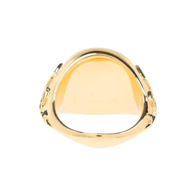 CASABLANCA Faux Pearl Signet Ring-2