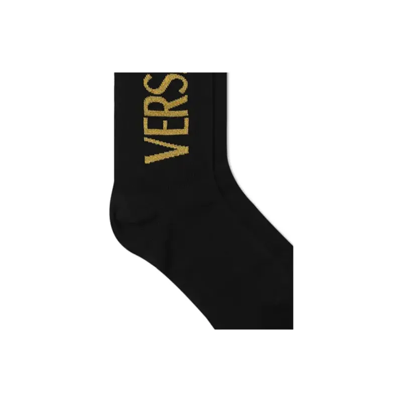 VERSACE Knee-High Socks Men's 1 Pack Black-3