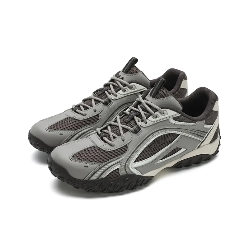 FILA PEBBLE Slip-Resistant Low-Top Running Shoes Men's Gray Brown-1