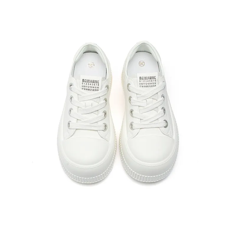 BENZI Slip Resistant Water Resistant Lightweight Breathable Height Increasing Low Top Skateboard Shoes Women's Beige-1
