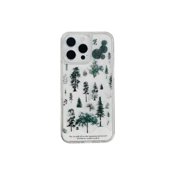 Sopi Acrylic Material Pine Snowflake Driftwood Phone Cases Compatible With IPhone 16/15 Pro Max/Apple 13/14 Pro/Max
