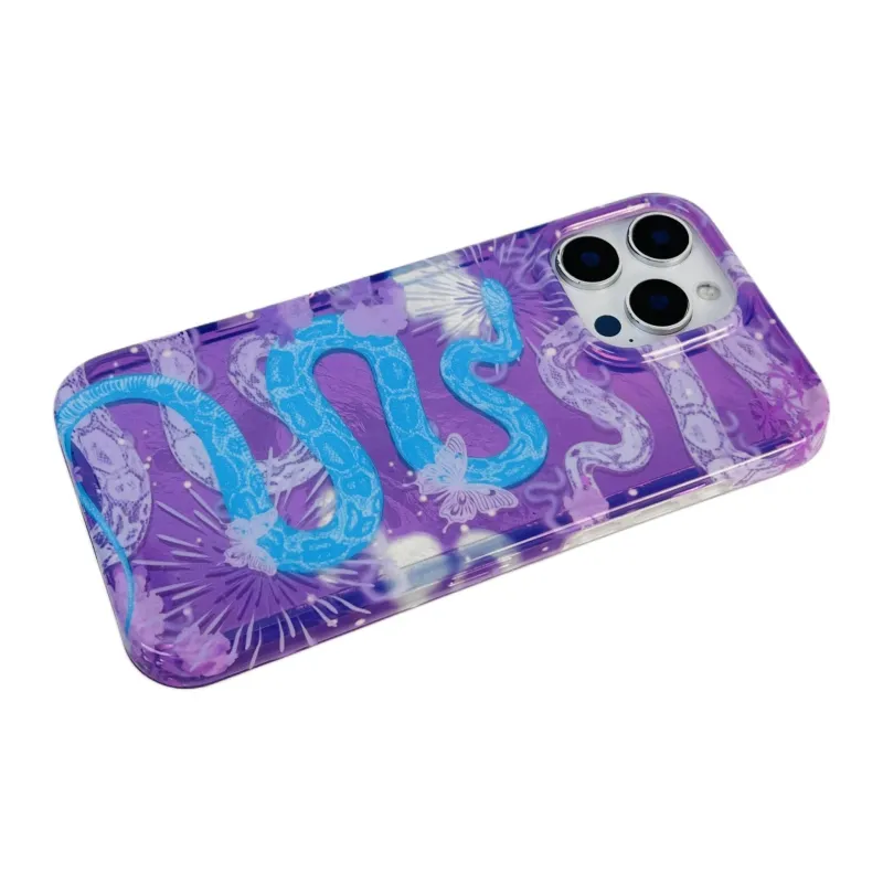 Wei Xin Acrylic Material Snake Year Charm Stand Phone Cases Compatible With IPhone 16/15 Pro Max/Apple 13/14 Pro/Max-39