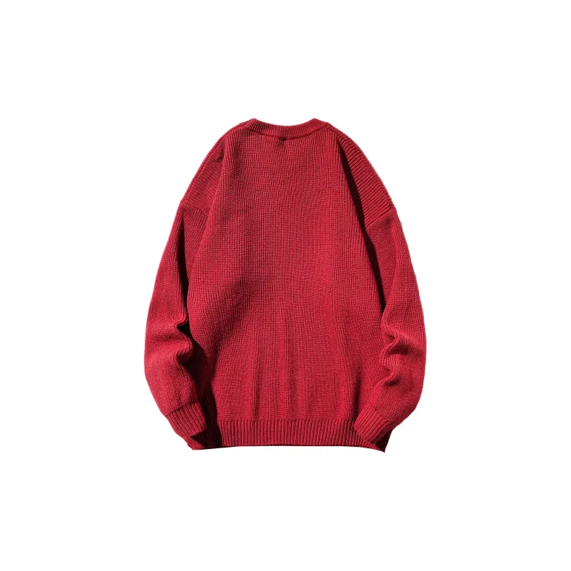 ZMOH Crew Neck Sweater Unisex Couple's-9