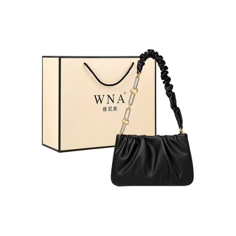 Vigno Synthetic Leather Shoulder Bag Regular Women's Ecru/Black-5