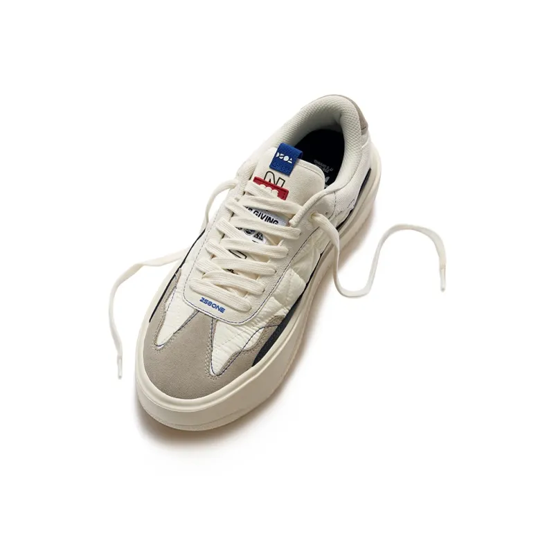 0592 German Army Trainers T Trainers Height Increasing Low Top Skateboard Shoes Unisex Ecru Fall Winter-3