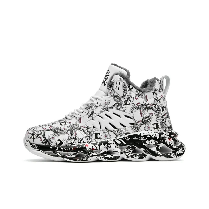 PNKE Anti-Slip And Wear-Resistant Lightweight Height Increasing Mid-Top Chunky Sneakers Men's-20