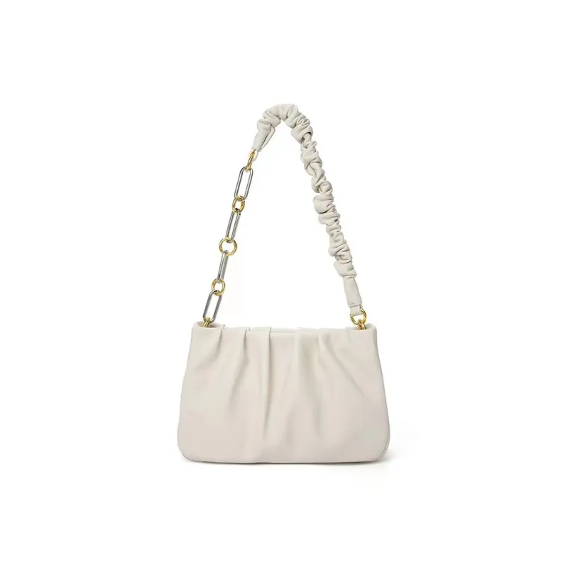 Vigno Synthetic Leather Shoulder Bag Regular Women's Ecru/Black-4