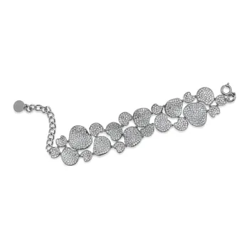 WEILAMANNI Brass Bracelets Unisex Silver