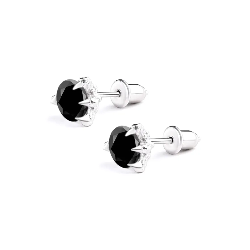 Welcome To The Treasure Alloy Zircon Stud Earrings Unisex-3