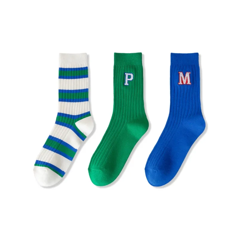 JIAZINI Mid Calf Socks Unisex 3 Pack-12
