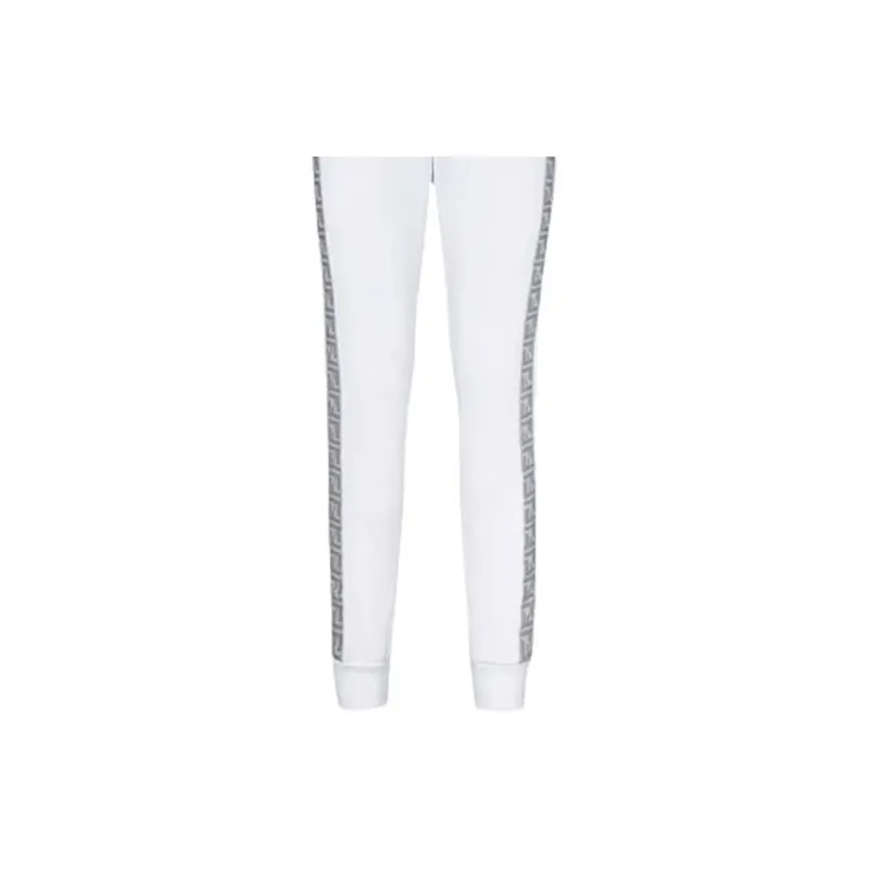 FENDI Knitted Sweatpants Women's White-3