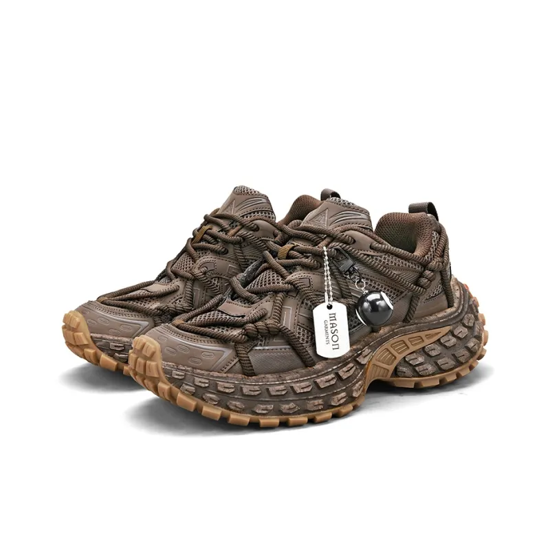 Masongarments Cushioned Wear-Resistant Breathable Lightweight Height Increasing Low-Top Chunky Sneakers Men's-7