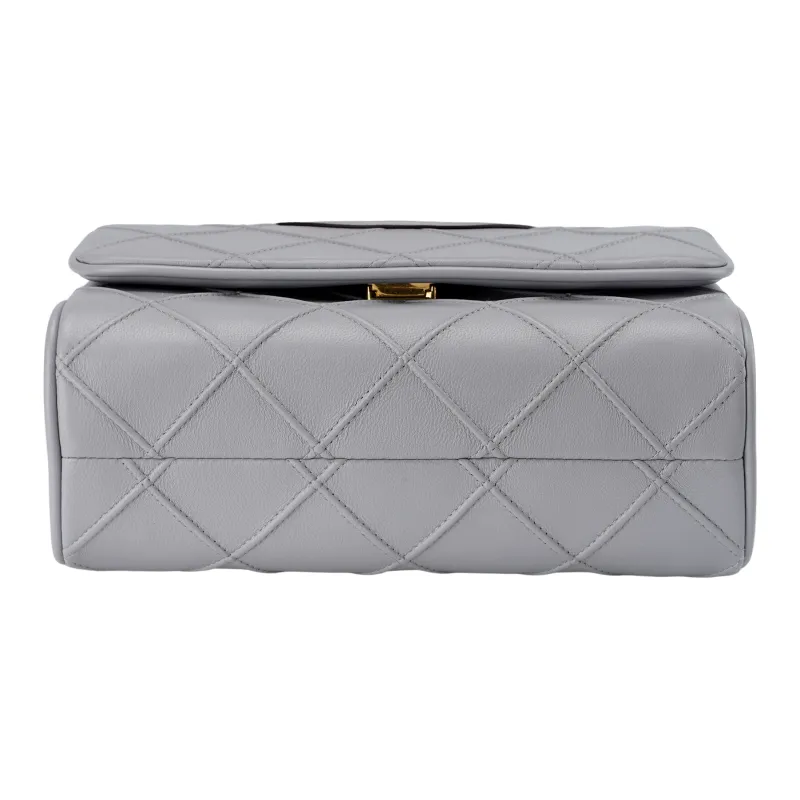 TORY BURCH Fleming Sheepskin Shoulder Bag, Crossbody Bag Trumpets Women's Bay Gray-3