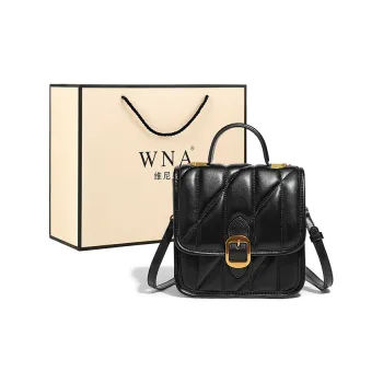 Vigno Synthetic Leather One Shoulder Crossbody Double Shoulder Handbag Regular Women's Black/Brown/Ecru