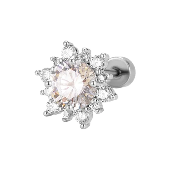 Asia Star Alloy Stud Earrings Women's-4
