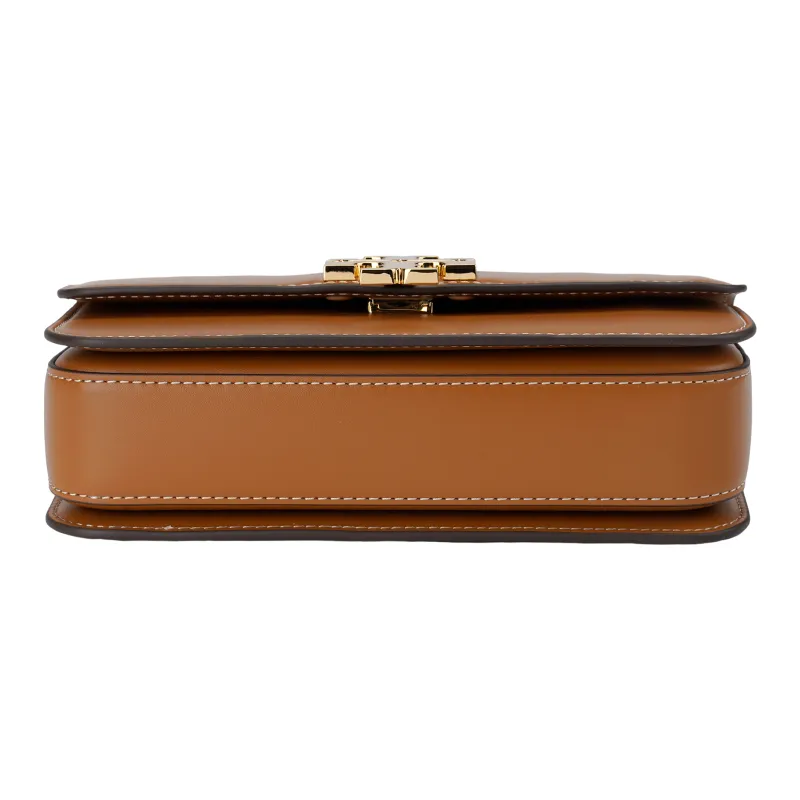 TORY BURCH Eleanor Calfskin Shoulder Bag, Crossbody Bag Trumpets Women's Brown-3