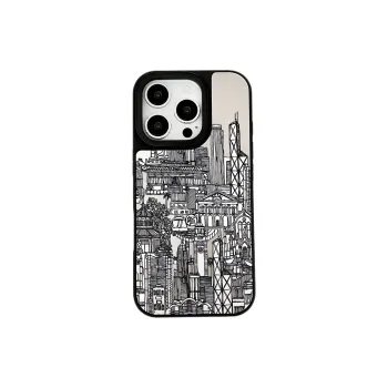 SHANGHUI TPU Material Building Phone Cases Compatibility IPhone12/13/14/15/16/Pro/Ma Trendy And Cool Western Artistic