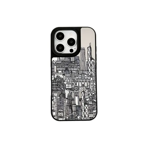SHANGHUI TPU Material Building Phone Cases Compatibility IPhone12/13/14/15/16/Pro/Ma Trendy And Cool Western Artistic