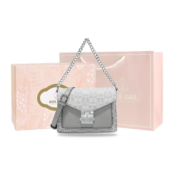 MISS GAIL Synthetic Leather Shoulder Bag, Crossbody Bag, Handbag Regular Women's Gray
