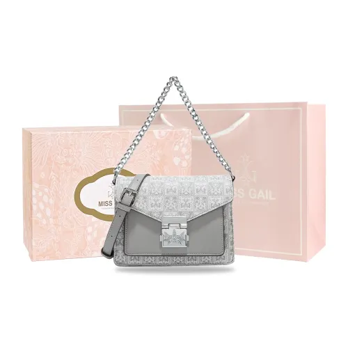 MISS GAIL Synthetic Leather Shoulder Bag, Crossbody Bag, Handbag Regular Women's Gray