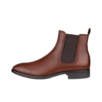 Ecco Short Chelsea Boots Men's Brown