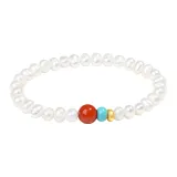 Shell Pearl Beaded Bracelet-White