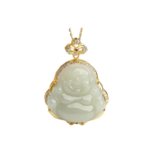 Oriental Jade Necklaces Pale Greenish White Jade Women's