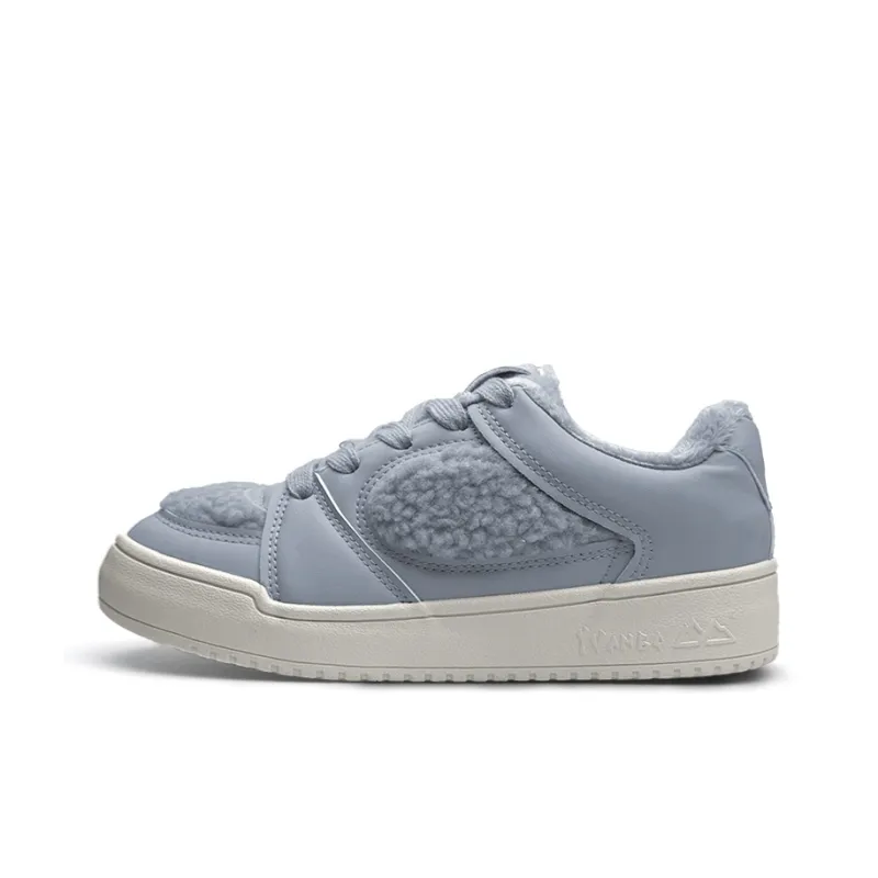 Mengsai Thermal Coverage Low Top Skateboard Shoes Women's Moon Blue-1