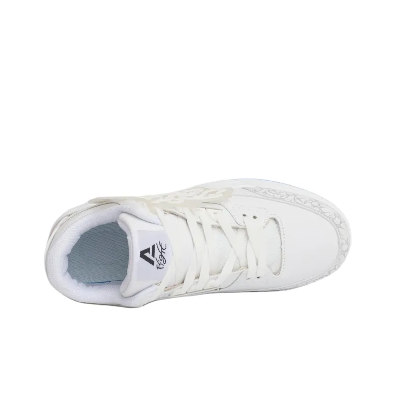 PAIN OR PLEASURE Kids' Skateboarding Shoes White Gray Moon Teenagers-2