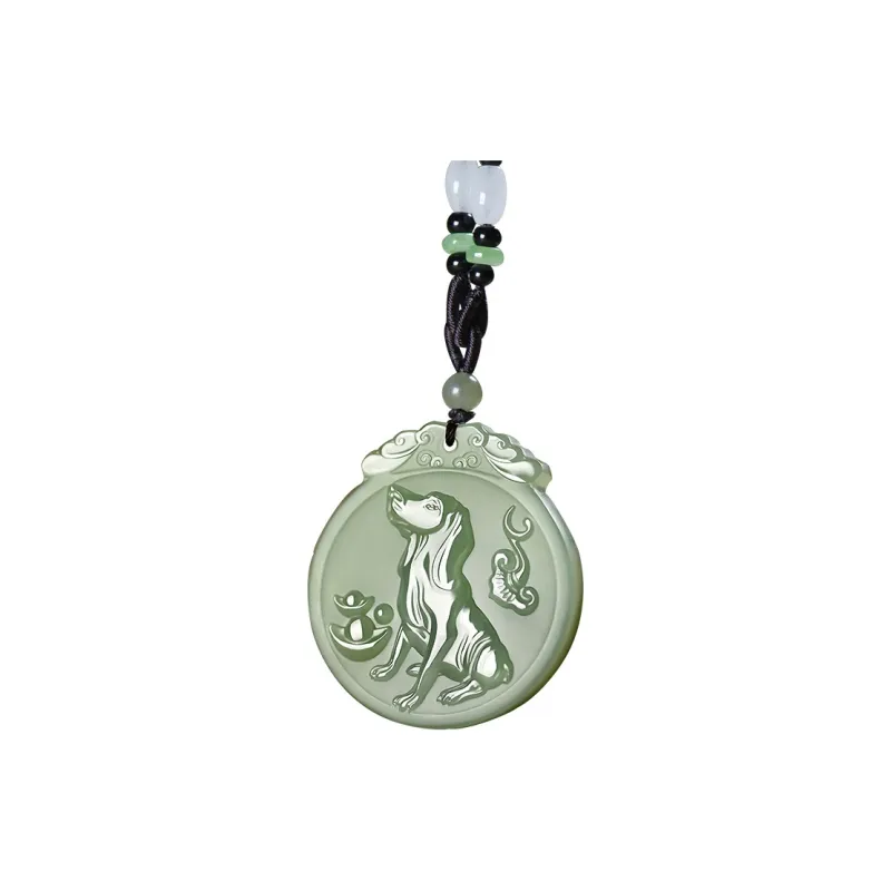 KUNYUYAO Hetian Jade Pendants Pale Greenish White Jade Unisex-72
