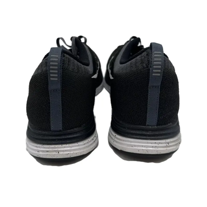 Nike Flyknit Lunar 1 Cushioning Wear Resistant Low Top Running Shoes Unisex Black White-3