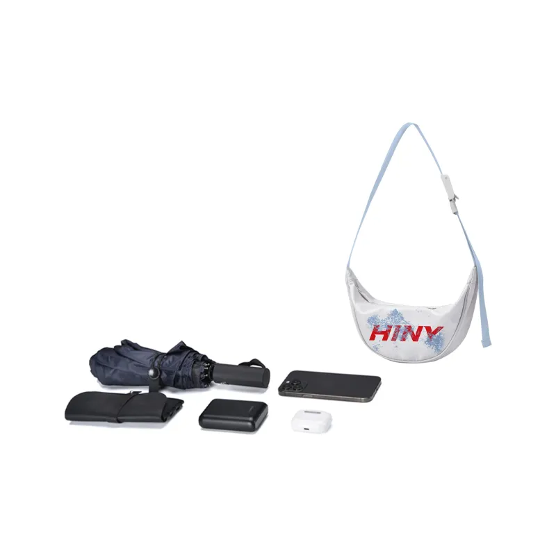 HINY Polyester One Shoulder Crossbody Bag Sling Bag Fanny Pack Regular Unisex White-9