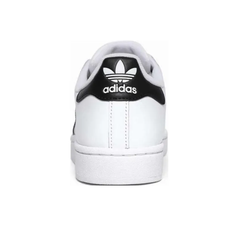 Adidas Originals SUPERSTAR Cushioning Wear Resistant Low Top Kids' Skateboarding Shoes White Teenagers-3