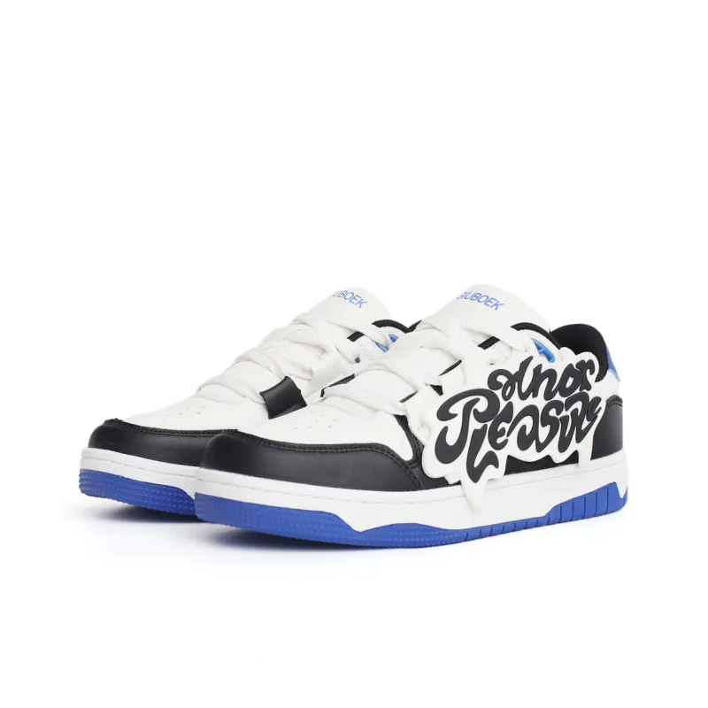 PAIN OR PLEASURE Low Top Kids' Skateboarding Shoes Blue Black Teenagers-4