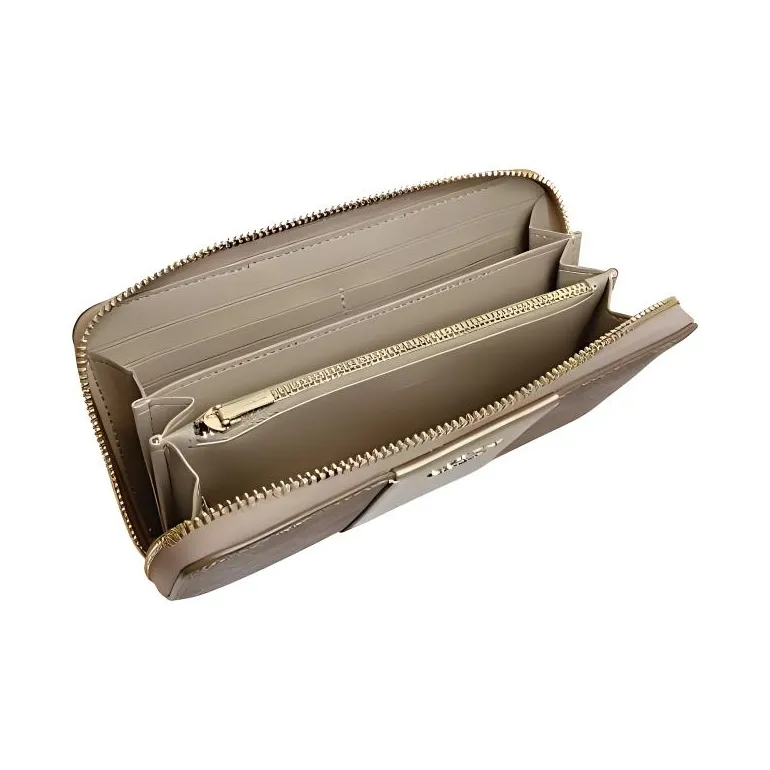 COACH Boxed Coated Canvas Wallet Small Size Women's Tan Light Champagne-1