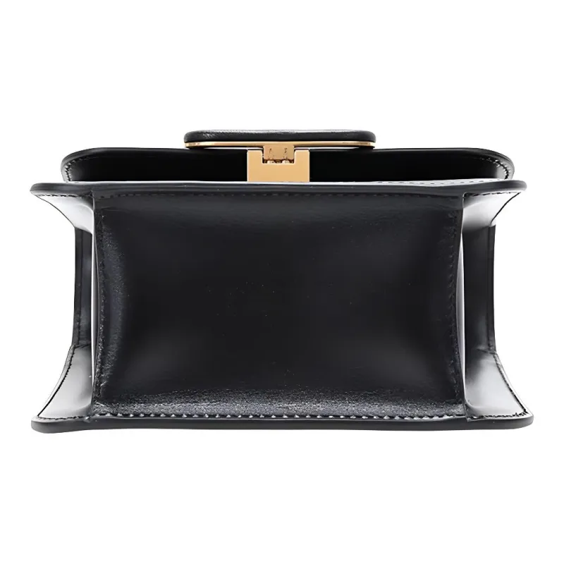 Valentino Leather Shoulder Bag Women's Black-4