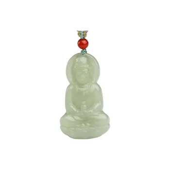 Oriental Jade Hetian Jade Necklaces Pale Greenish White Jade Unisex