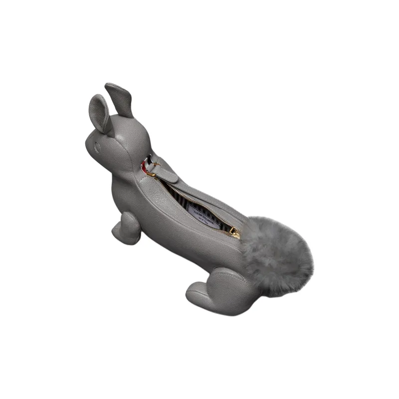 THOM BROWNE Squirrel motif Leather Shoulder Bag-3