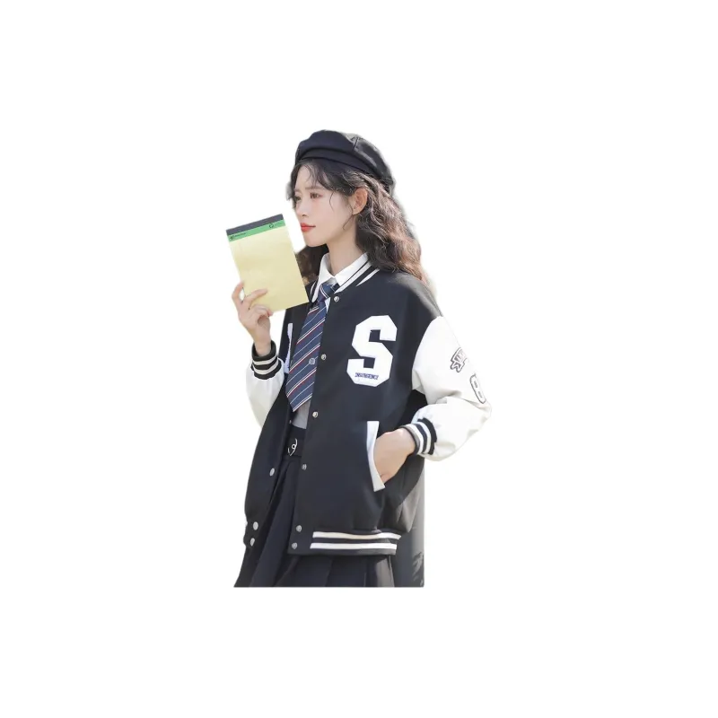 Linjou Baseball Jerseys Women's Black-2