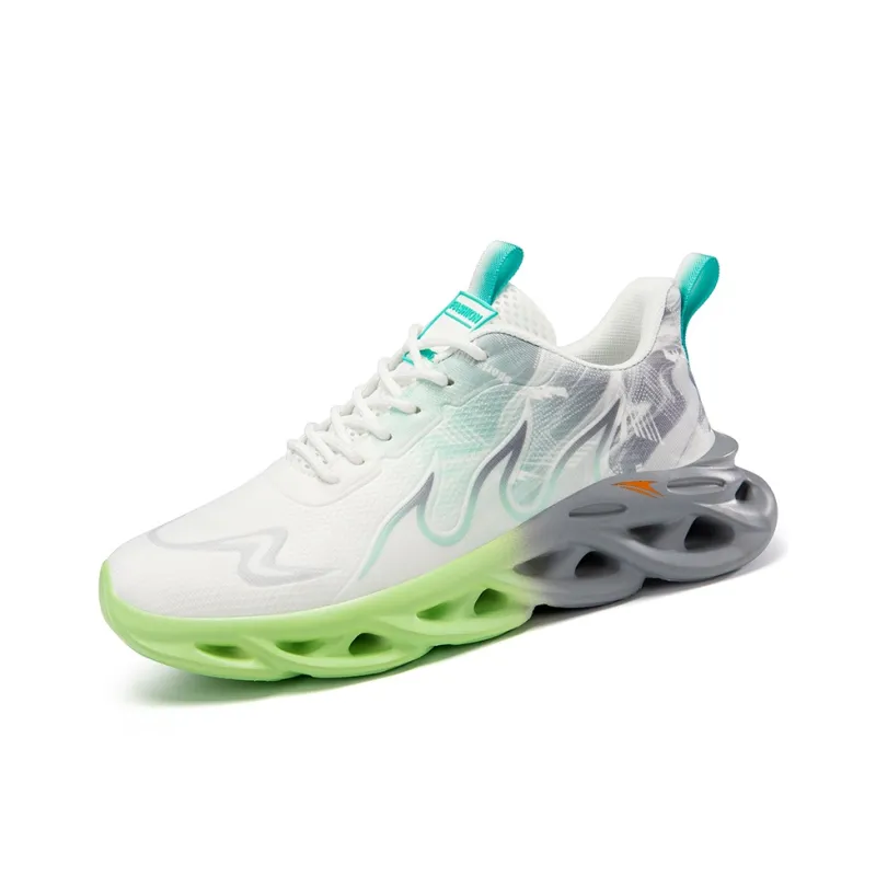 Kinglake Cushioning, Slip Resistant, And Abrasion Resistant Low Top Running Shoes Unisex Green Beige-2