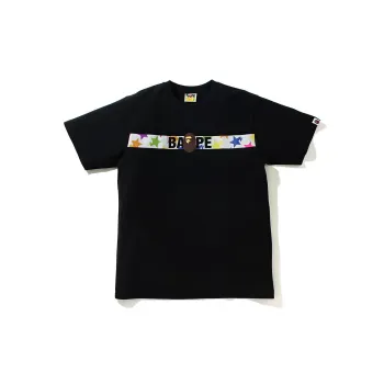 A BATHING APE Sta Pattern Tape Ape Head Tee